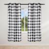 imageSimple Deluxe Buffalo Check Blackout Curtains Panels for Living Room Bedroom Farmhouse Courtyard Style Room Darkening Thermal Insulated Plaid Grommet Curtain 37quot W x 63quot L White and RedBlack and White
