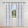 imageSimple Deluxe Buffalo Check Blackout Curtains Panels for Living Room Bedroom Farmhouse Courtyard Style Room Darkening Thermal Insulated Plaid Grommet Curtain 37quot W x 63quot L White and RedWhite and Gray