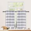 imageSimple Deluxe Buffalo Check Blackout Curtains Panels for Living Room Bedroom Farmhouse Courtyard Style Room Darkening Thermal Insulated Plaid Grommet Curtain 37quot W x 63quot L White and RedWhite and Gray
