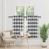 imageSimple Deluxe Buffalo Check Blackout Curtains Panels for Living Room Bedroom Farmhouse Courtyard Style Room Darkening Thermal Insulated Plaid Grommet Curtain 37quot W x 63quot L White and RedBlack and White