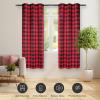 imageSimple Deluxe Buffalo Check Blackout Curtains Panels for Living Room Bedroom Farmhouse Courtyard Style Room Darkening Thermal Insulated Plaid Grommet Curtain 37quot W x 63quot L White and RedBlack and Red