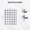 imageSimple Deluxe Buffalo Check Kitchen Tier Curtains Plaid Gingham Small Curtain for Half Cafe Windows 26quot W x 30quot L White and Gray