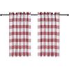 imageSimple Deluxe Buffalo Check Kitchen Tier Curtains Plaid Gingham Small Curtain for Half Cafe Windows 26quot W x 30quot L White and Red