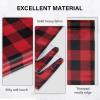 imageSimple Deluxe Buffalo Check Kitchen Tier Curtains Plaid Gingham Small Curtain for Half Cafe Windows 26quot W x 45quot L Black and RedBlack and Red