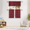 imageSimple Deluxe Buffalo Check Kitchen Tier Curtains Plaid Gingham Small Curtain for Half Cafe Windows 26quot W x 45quot L Black and RedBlack and Red