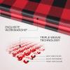 imageSimple Deluxe Buffalo Check Kitchen Tier Curtains Plaid Gingham Small Curtain for Half Cafe Windows 26quot W x 45quot L Black and RedBlack and Red