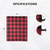 imageSimple Deluxe Buffalo Check Kitchen Tier Curtains Plaid Gingham Small Curtain for Half Cafe Windows 26quot W x 45quot L Black and RedBlack and Red