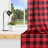 imageSimple Deluxe Buffalo Check Kitchen Tier Curtains Plaid Gingham Small Curtain for Half Cafe Windows 26quot W x 45quot L Black and RedBlack and Red