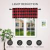 imageSimple Deluxe Buffalo Check Kitchen Tier Curtains Plaid Gingham Small Curtain for Half Cafe Windows 26quot W x 45quot L Black and RedBlack and Red