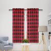 imageSimple Deluxe Buffalo Check Kitchen Tier Curtains Plaid Gingham Small Curtain for Half Cafe Windows 26quot W x 45quot L Black and RedBlack and Red