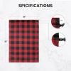 imageSimple Deluxe Buffalo Check Kitchen Tier Curtains Plaid Gingham Small Curtain for Half Cafe Windows 26quot W x 45quot L Black and RedBlack and Red