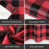 imageSimple Deluxe Buffalo Check Kitchen Tier Curtains Plaid Gingham Small Curtain for Half Cafe Windows 26quot W x 45quot L Black and RedBlack and Red