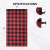 imageSimple Deluxe Buffalo Check Kitchen Tier Curtains Plaid Gingham Small Curtain for Half Cafe Windows 26quot W x 45quot L Black and RedBlack and Red