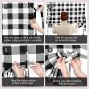 imageSimple Deluxe Buffalo Check Kitchen Tier Curtains Plaid Gingham Small Curtain for Half Cafe Windows 26quot W x 45quot L Black and RedBlack and White