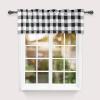 imageSimple Deluxe Buffalo Check Kitchen Tier Curtains Plaid Gingham Small Curtain for Half Cafe Windows 26quot W x 45quot L Black and RedBlack and White