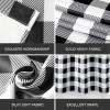 imageSimple Deluxe Buffalo Check Kitchen Tier Curtains Plaid Gingham Small Curtain for Half Cafe Windows 26quot W x 45quot L Black and RedBlack and White