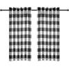 imageSimple Deluxe Buffalo Check Kitchen Tier Curtains Plaid Gingham Small Curtain for Half Cafe Windows 26quot W x 45quot L Black and RedBlack and White