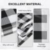 imageSimple Deluxe Buffalo Check Kitchen Tier Curtains Plaid Gingham Small Curtain for Half Cafe Windows 26quot W x 45quot L Black and RedBlack and White