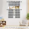 imageSimple Deluxe Buffalo Check Kitchen Tier Curtains Plaid Gingham Small Curtain for Half Cafe Windows 26quot W x 45quot L Black and RedBlack and White