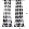 imageSimple Deluxe Buffalo Check Kitchen Tier Curtains Plaid Gingham Small Curtain for Half Cafe Windows 26quot W x 45quot L Black and RedBlack and White