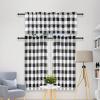 imageSimple Deluxe Buffalo Check Kitchen Tier Curtains Plaid Gingham Small Curtain for Half Cafe Windows 26quot W x 45quot L Black and RedBlack and White