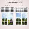 imageSimple Deluxe Buffalo Check Kitchen Tier Curtains Plaid Gingham Small Curtain for Half Cafe Windows 26quot W x 45quot L Black and RedBlack and White