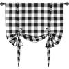 imageSimple Deluxe Buffalo Check Kitchen Tier Curtains Plaid Gingham Small Curtain for Half Cafe Windows 26quot W x 45quot L Black and RedBlack and White