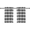 imageSimple Deluxe Buffalo Check Kitchen Tier Curtains Plaid Gingham Small Curtain for Half Cafe Windows 26quot W x 45quot L Black and RedBlack and White