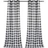 imageSimple Deluxe Buffalo Check Kitchen Tier Curtains Plaid Gingham Small Curtain for Half Cafe Windows 26quot W x 45quot L Black and RedBlack and White