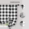 imageSimple Deluxe Buffalo Check Kitchen Tier Curtains Plaid Gingham Small Curtain for Half Cafe Windows 26quot W x 45quot L Black and RedBlack and White