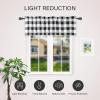 imageSimple Deluxe Buffalo Check Kitchen Tier Curtains Plaid Gingham Small Curtain for Half Cafe Windows 26quot W x 45quot L Black and RedBlack and White