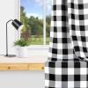 imageSimple Deluxe Buffalo Check Kitchen Tier Curtains Plaid Gingham Small Curtain for Half Cafe Windows 26quot W x 45quot L Black and RedBlack and White