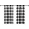 imageSimple Deluxe Buffalo Check Kitchen Tier Curtains Plaid Gingham Small Curtain for Half Cafe Windows 26quot W x 45quot L Black and RedBlack and White
