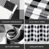 imageSimple Deluxe Buffalo Check Kitchen Tier Curtains Plaid Gingham Small Curtain for Half Cafe Windows 26quot W x 45quot L Black and RedBlack and White
