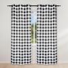 imageSimple Deluxe Buffalo Check Kitchen Tier Curtains Plaid Gingham Small Curtain for Half Cafe Windows 26quot W x 45quot L Black and RedBlack and White