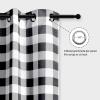 imageSimple Deluxe Buffalo Check Kitchen Tier Curtains Plaid Gingham Small Curtain for Half Cafe Windows 26quot W x 45quot L Black and RedBlack and White