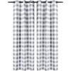 imageSimple Deluxe Buffalo Check Kitchen Tier Curtains Plaid Gingham Small Curtain for Half Cafe Windows 26quot W x 45quot L Black and RedWhite and Gray