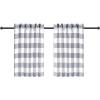 imageSimple Deluxe Buffalo Check Kitchen Tier Curtains Plaid Gingham Small Curtain for Half Cafe Windows 26quot W x 45quot L Black and RedWhite and Gray
