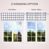 imageSimple Deluxe Buffalo Check Kitchen Tier Curtains Plaid Gingham Small Curtain for Half Cafe Windows 26quot W x 45quot L Black and RedWhite and Gray