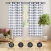 imageSimple Deluxe Buffalo Check Kitchen Tier Curtains Plaid Gingham Small Curtain for Half Cafe Windows 26quot W x 45quot L Black and RedWhite and Gray