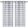 imageSimple Deluxe Buffalo Check Kitchen Tier Curtains Plaid Gingham Small Curtain for Half Cafe Windows 26quot W x 45quot L Black and RedWhite and Gray