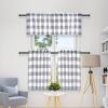 imageSimple Deluxe Buffalo Check Kitchen Tier Curtains Plaid Gingham Small Curtain for Half Cafe Windows 26quot W x 45quot L Black and RedWhite and Gray