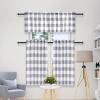 imageSimple Deluxe Buffalo Check Kitchen Tier Curtains Plaid Gingham Small Curtain for Half Cafe Windows 26quot W x 45quot L Black and RedWhite and Gray