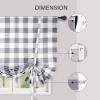 imageSimple Deluxe Buffalo Check Kitchen Tier Curtains Plaid Gingham Small Curtain for Half Cafe Windows 26quot W x 45quot L Black and RedWhite and Gray