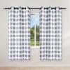 imageSimple Deluxe Buffalo Check Kitchen Tier Curtains Plaid Gingham Small Curtain for Half Cafe Windows 26quot W x 45quot L Black and RedWhite and Gray