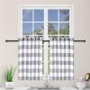 imageSimple Deluxe Buffalo Check Kitchen Tier Curtains Plaid Gingham Small Curtain for Half Cafe Windows 26quot W x 45quot L Black and RedWhite and Gray