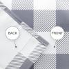 imageSimple Deluxe Buffalo Check Kitchen Tier Curtains Plaid Gingham Small Curtain for Half Cafe Windows 26quot W x 45quot L Black and RedWhite and Gray