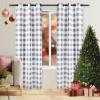 imageSimple Deluxe Buffalo Check Kitchen Tier Curtains Plaid Gingham Small Curtain for Half Cafe Windows 26quot W x 45quot L Black and RedWhite and Gray
