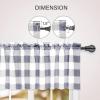 imageSimple Deluxe Buffalo Check Kitchen Tier Curtains Plaid Gingham Small Curtain for Half Cafe Windows 26quot W x 45quot L Black and RedWhite and Gray