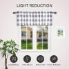 imageSimple Deluxe Buffalo Check Kitchen Tier Curtains Plaid Gingham Small Curtain for Half Cafe Windows 26quot W x 45quot L Black and RedWhite and Gray
